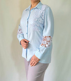 شومیز زنانه تابستانه آبی