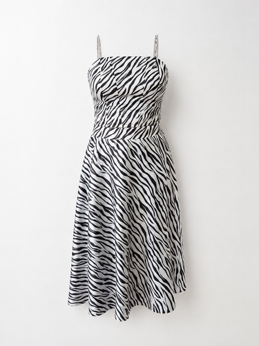 تاپ و دامن زنانه مجلسی کاپدار طرح دار پشت بندی